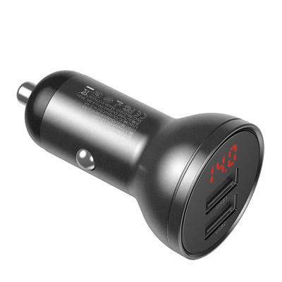 АЗП Baseus Digital Display Dual USB 4.8A Car Charger 24W (CCBX)