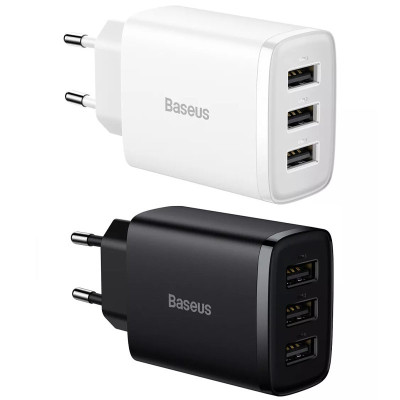 МЗП Baseus Compact 17W (3USB) (CCXJ02)